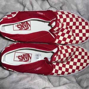 Barely worn red checkered vans